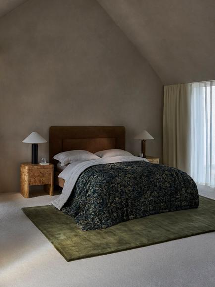 John Lewis Giardino Linen Blend Quilt, Green - view 2, Green