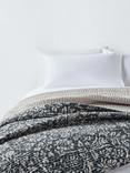John Lewis Widemar Linen Blend Quilted Bedspread, Loch Blue