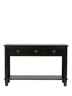 Laura Ashley Henshaw 3 Drawer Console Table, Black - view 2, Black