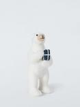 John Lewis Standing Polar Bear with Present Figure