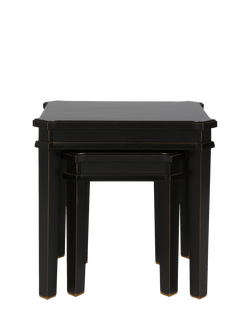 Laura Ashley Henshaw Nest of 2 Tables, Black - view 2, Black
