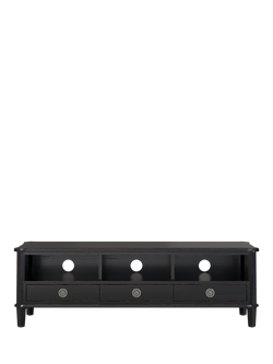 Laura Ashley Henshaw 3 Drawer Corner TV Unit, Black - view 2, Black