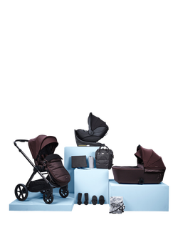 BabaBing! Raffi 2.0 Pushchair & Accessories with i-Size Hera Verto Spin Car Seat & ISOfix Car Seat Base Bundle, 12 Piece, Heritage