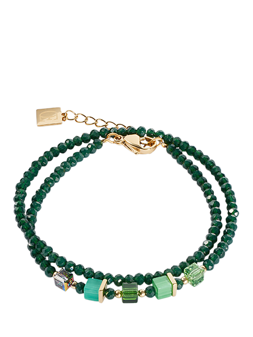 Product image 1 of 1, which shows COEUR DE LION Joyful Colours Update Wrap Bracelet, Gold/Green
