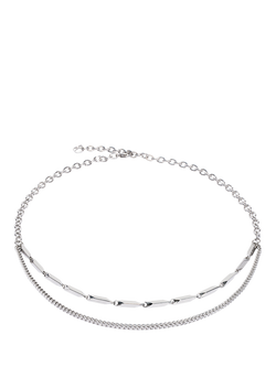 COEUR DE LION Twisted Layers Necklace, Silver