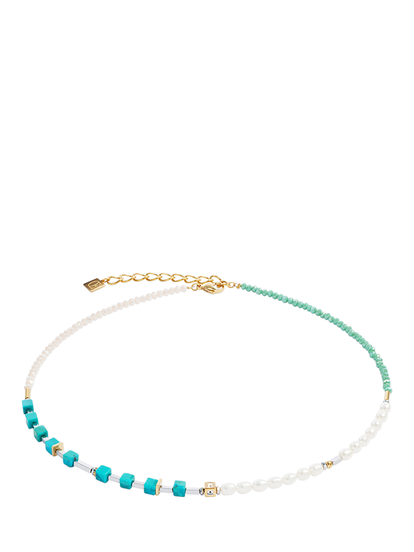 Product image 1 of 1, which shows COEUR DE LION Princess Fusion Pearls Necklace, Gold/Turquoise