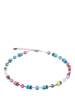 COEUR DE LION GeoCUBE® Iconic Necklace, Magic Silver, Silver/Multi
