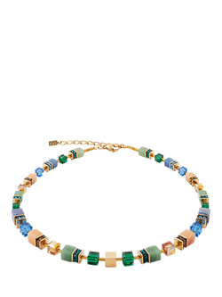 COEUR DE LION GeoCUBE® Precious Statement Necklace, Gold Spring, Multi