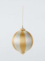 John Lewis Enchanting Tales Silk Thread Ball Tree Decoration, Gold/White