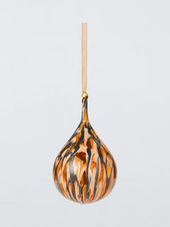John Lewis Ancient Wonders Droplet Bauble, Black/Gold