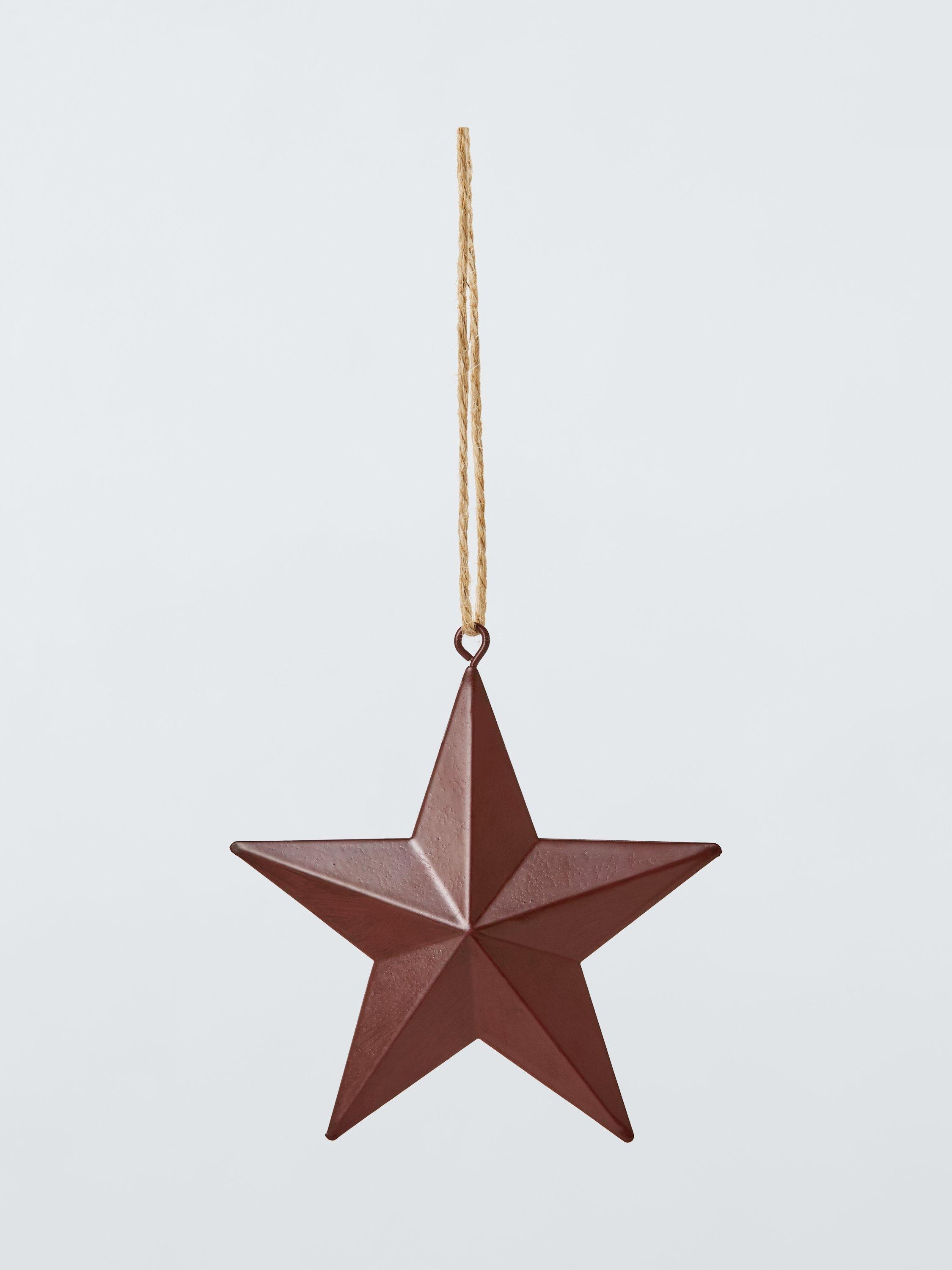 John Lewis Ancient Wonders Metal Star Tree Decoration, Red