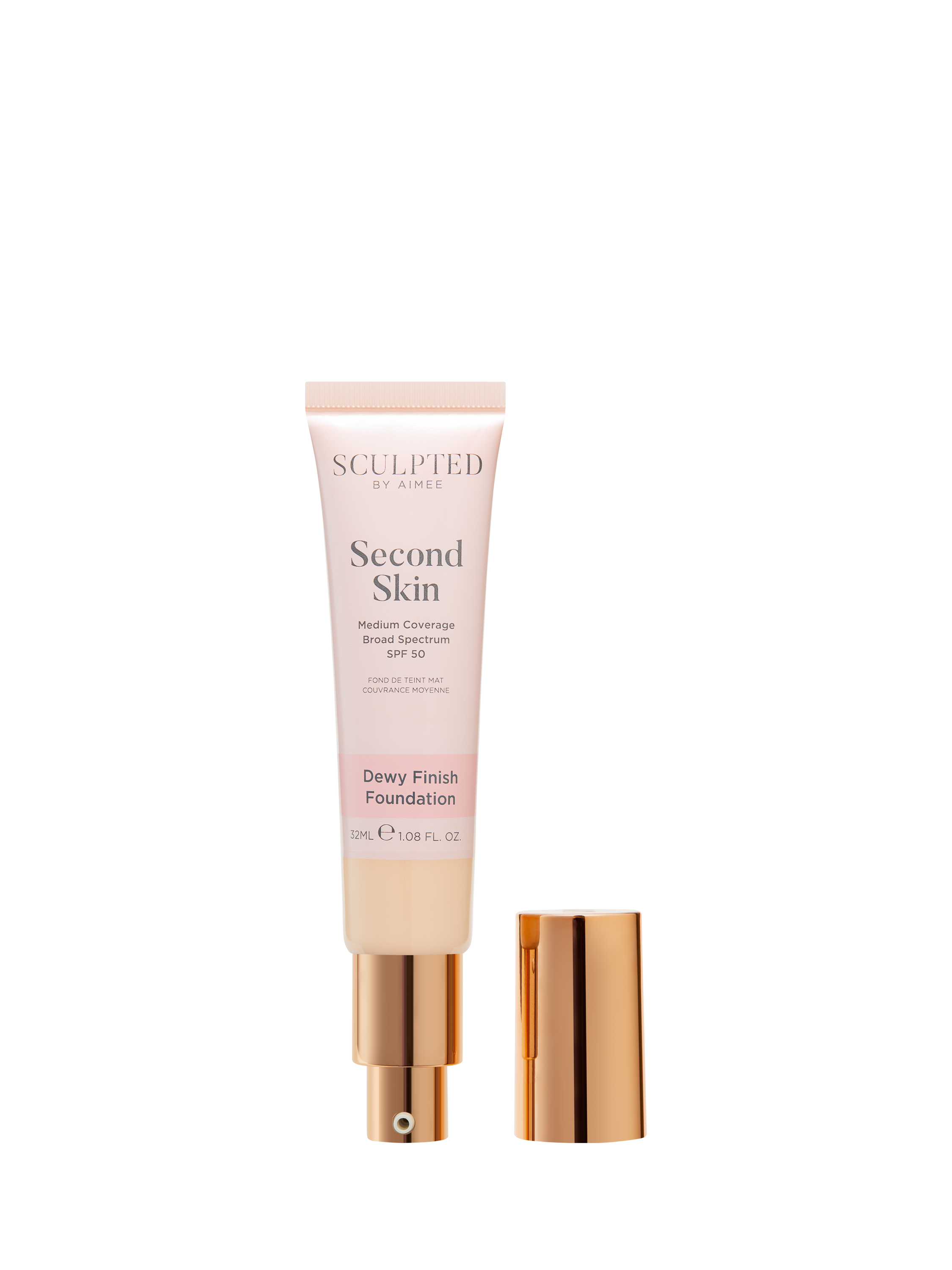 Product image 2 of 3, which shows Sculpted By Aimee Second Skin Dewy Foundation, Porcelain Plus 1.5