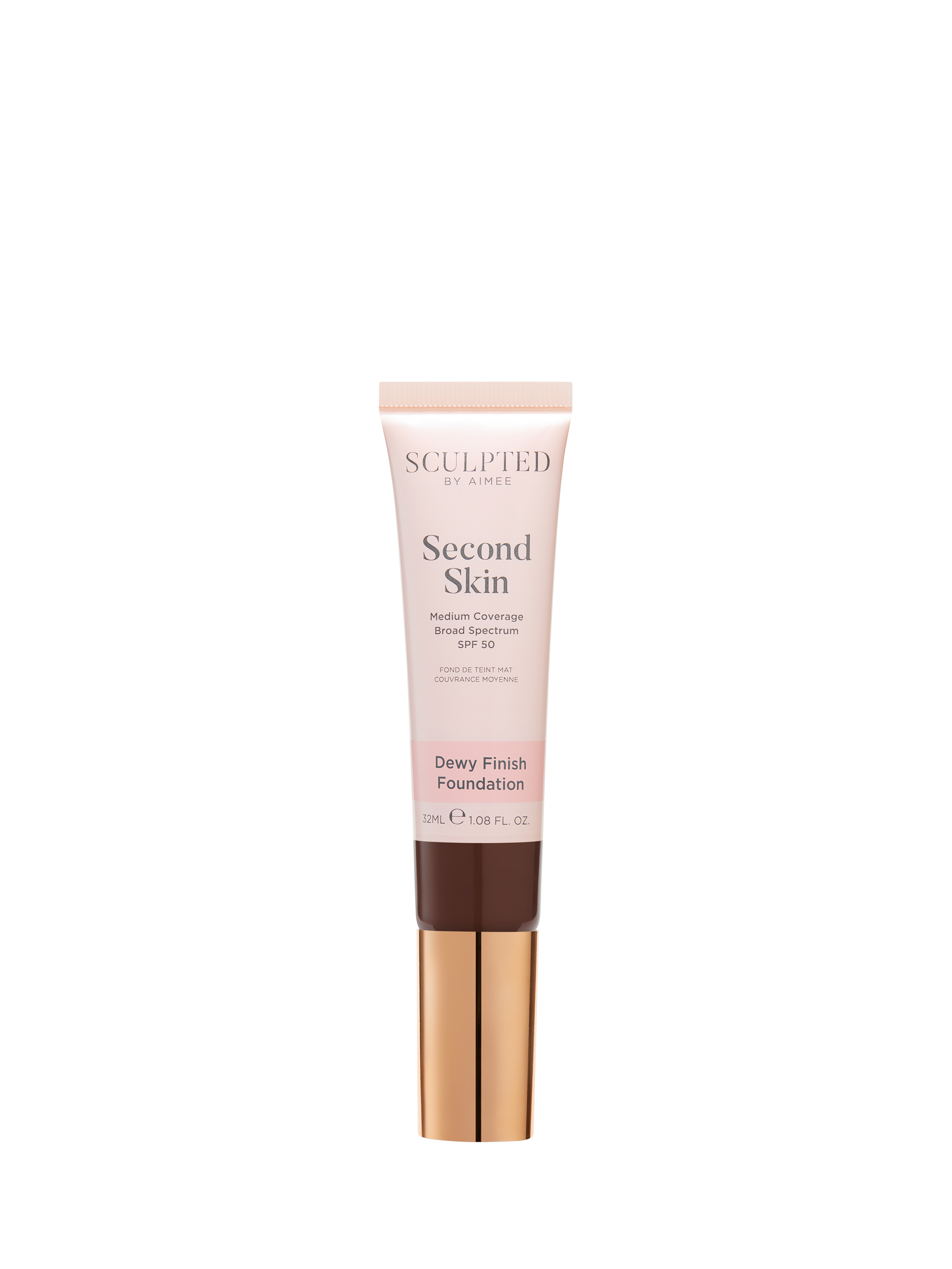 Product image 1 of 4, which shows Sculpted By Aimee Second Skin Dewy Foundation, Ebony 8.0