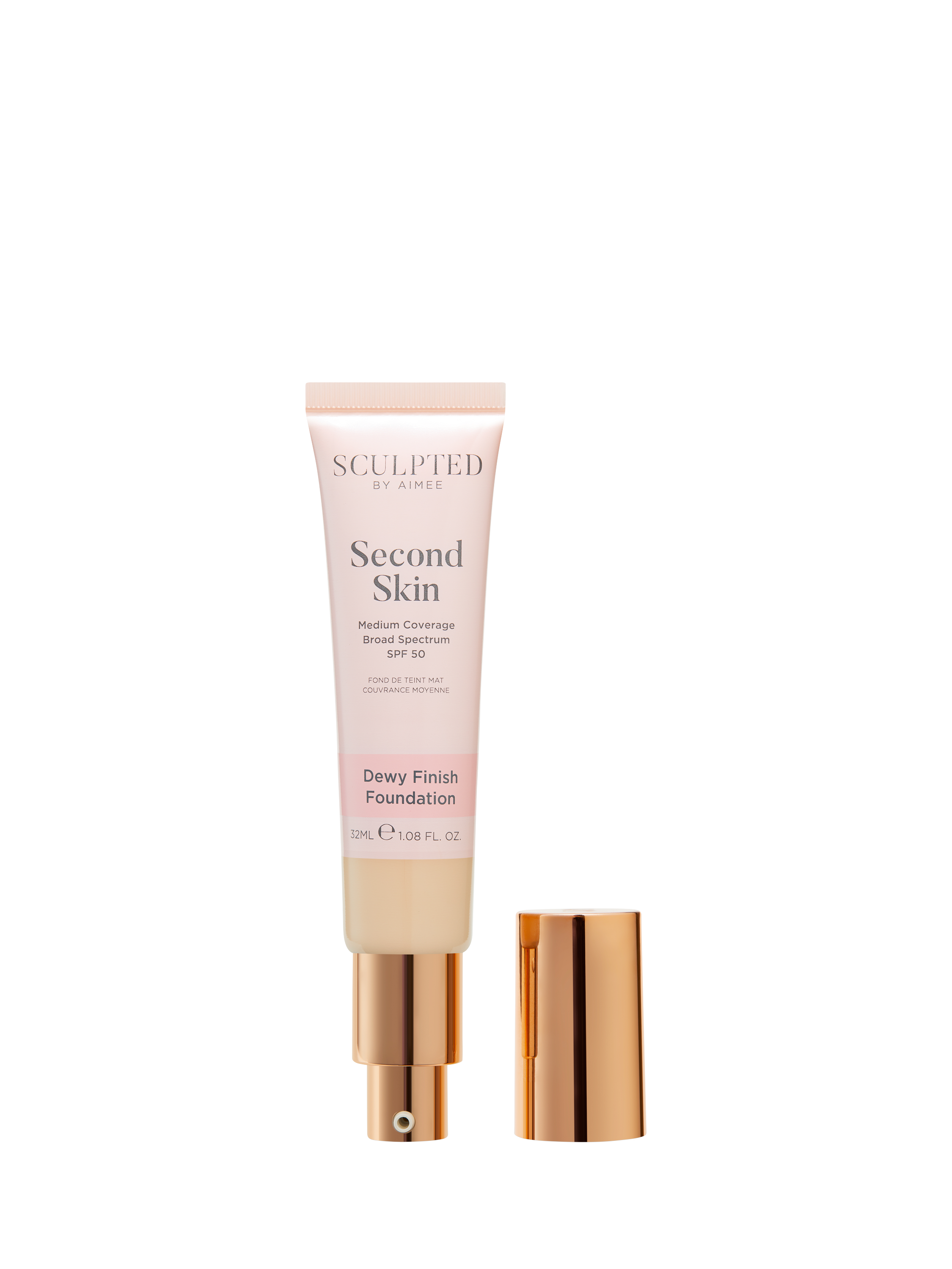 Product image 2 of 4, which shows Sculpted By Aimee Second Skin Dewy Foundation, Fair Golden 2.75