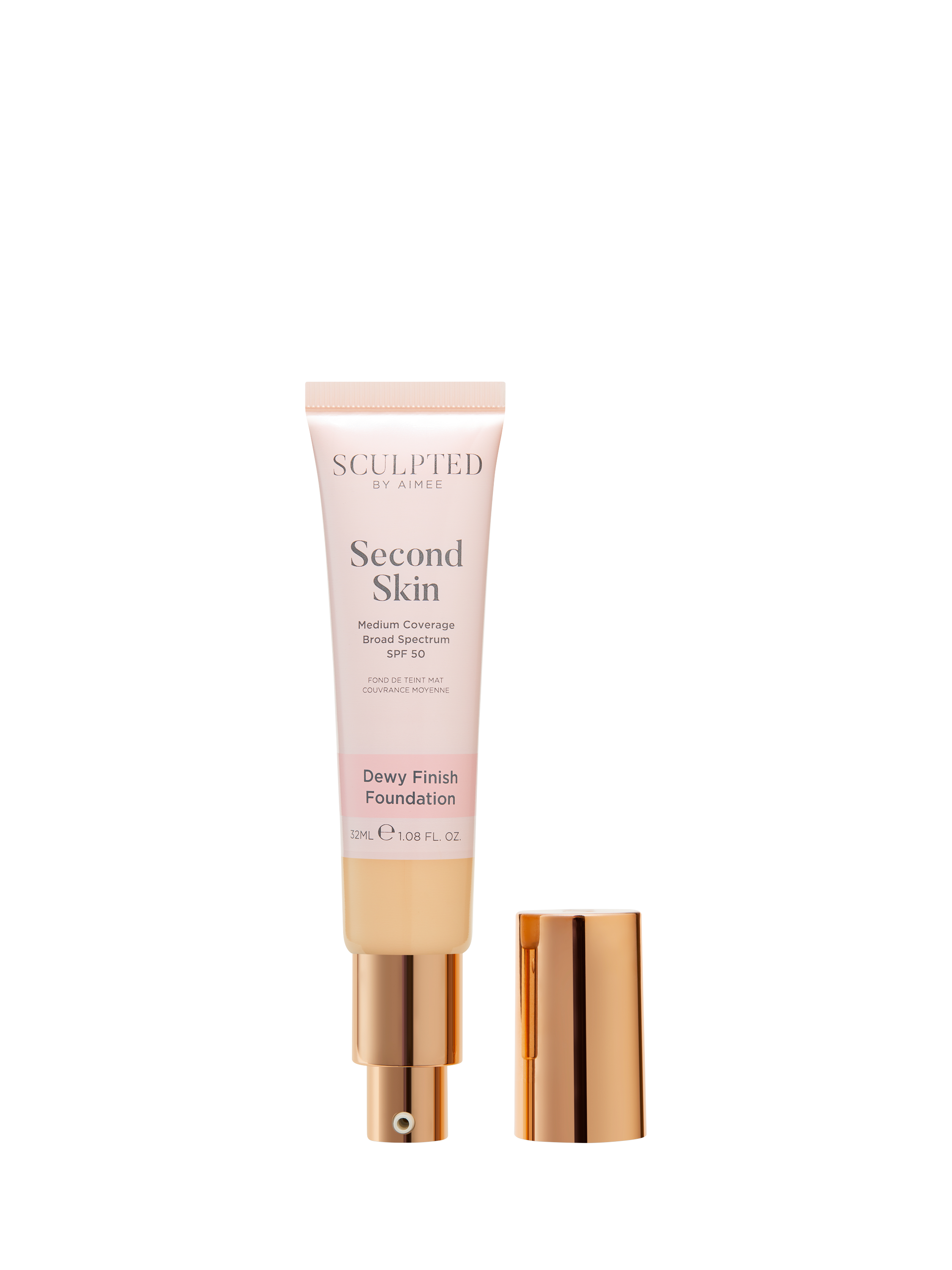 Product image 2 of 4, which shows Sculpted By Aimee Second Skin Dewy Foundation, Light Golden 3.75