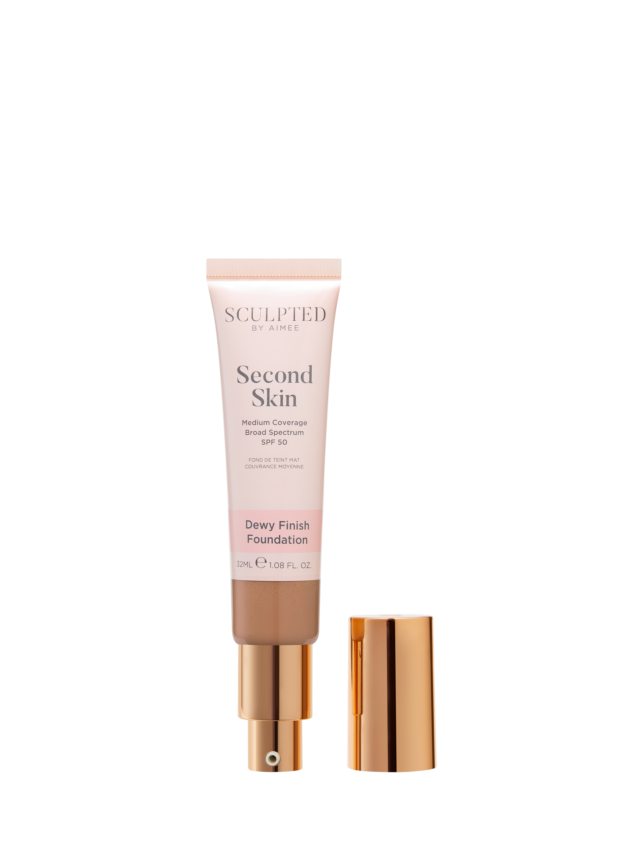 Product image 2 of 4, which shows Sculpted By Aimee Second Skin Dewy Foundation, Tan Beige 5.75