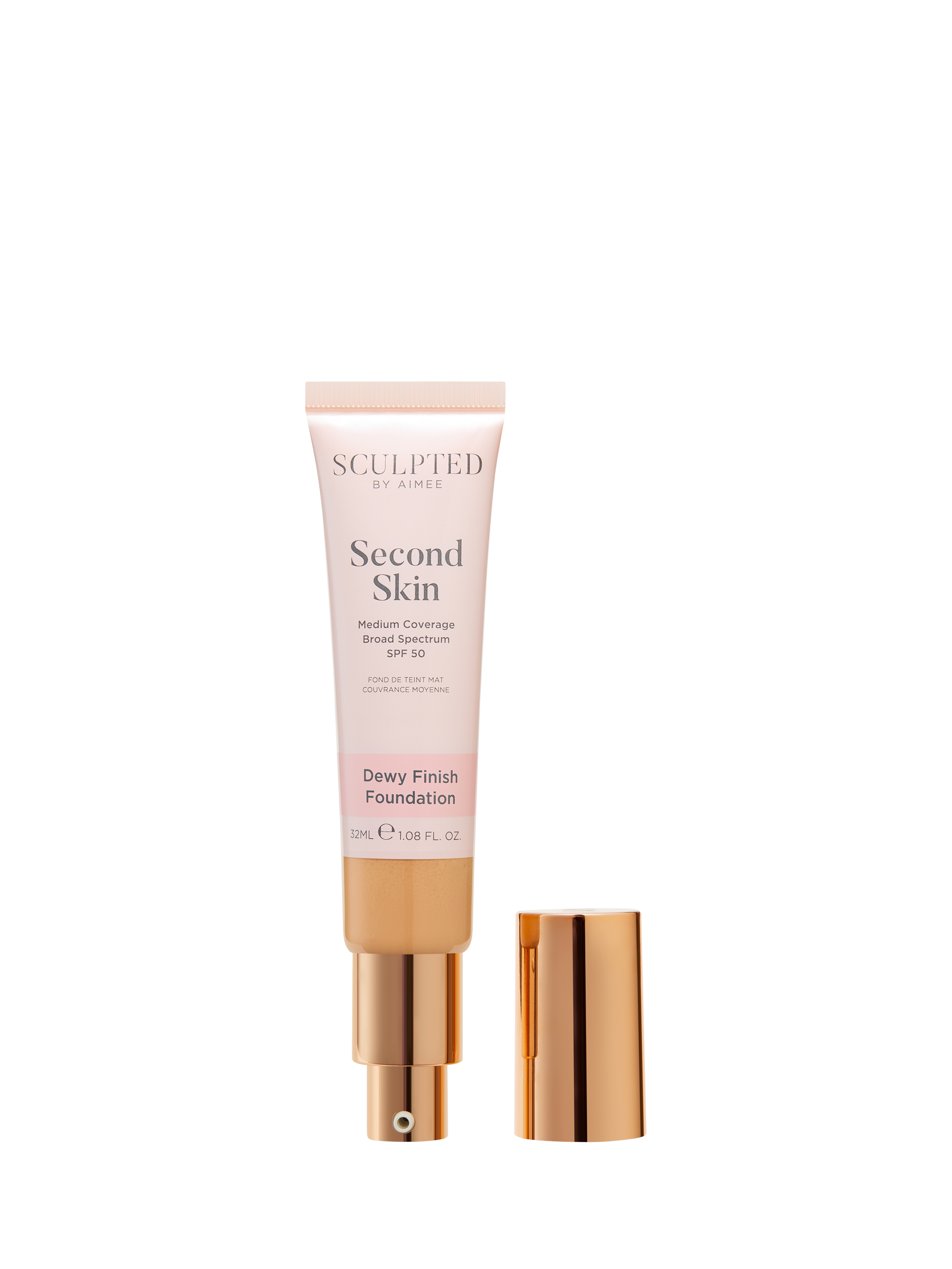 Product image 2 of 4, which shows Sculpted By Aimee Second Skin Dewy Foundation, Tan Neutral 5.25