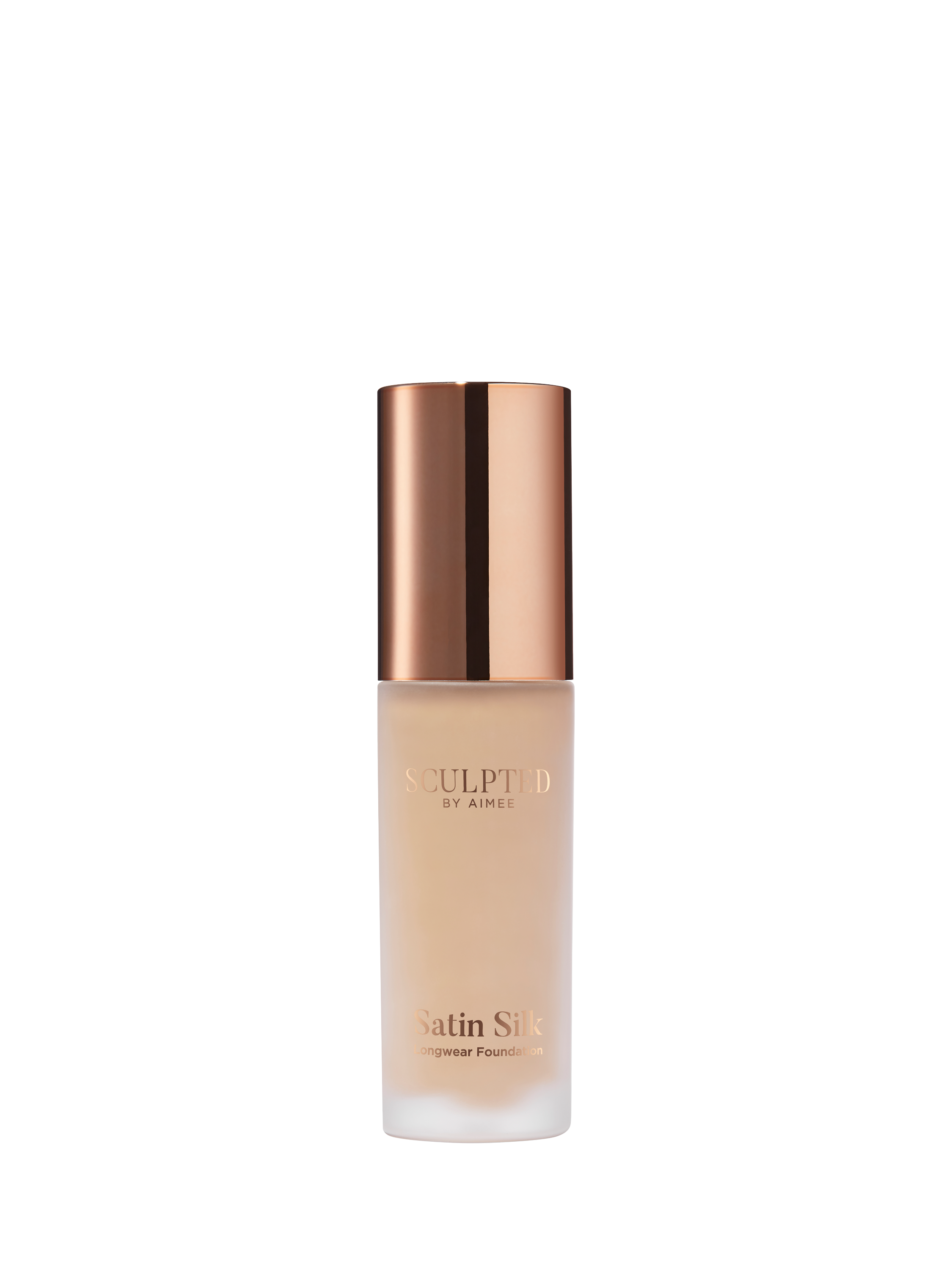 Product image 1 of 5, which shows Sculpted By Aimee Satin Silk Longwear Foundation, Medium