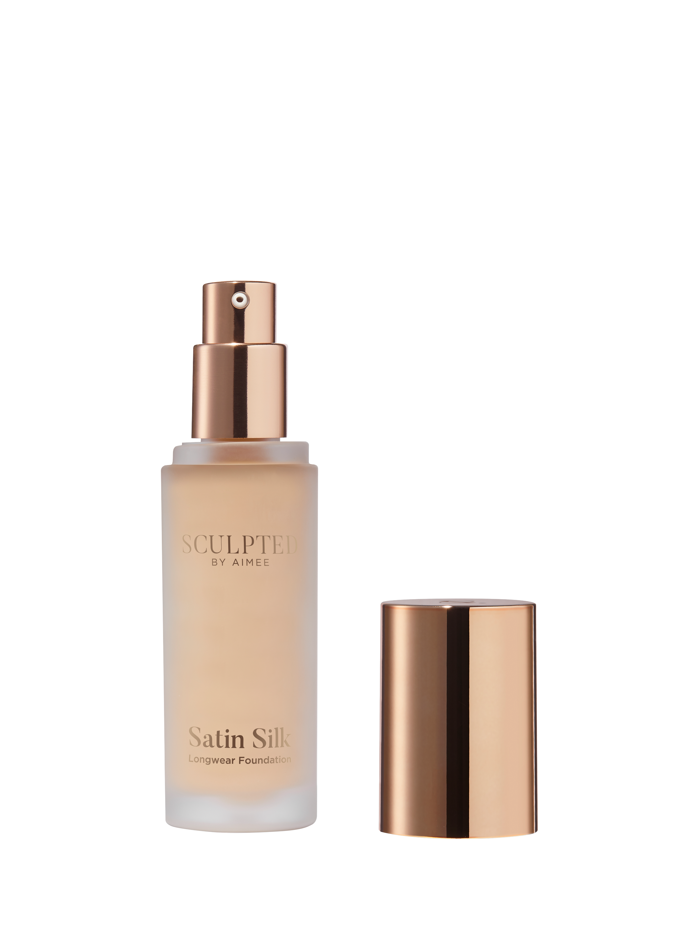 Product image 2 of 5, which shows Sculpted By Aimee Satin Silk Longwear Foundation, Medium