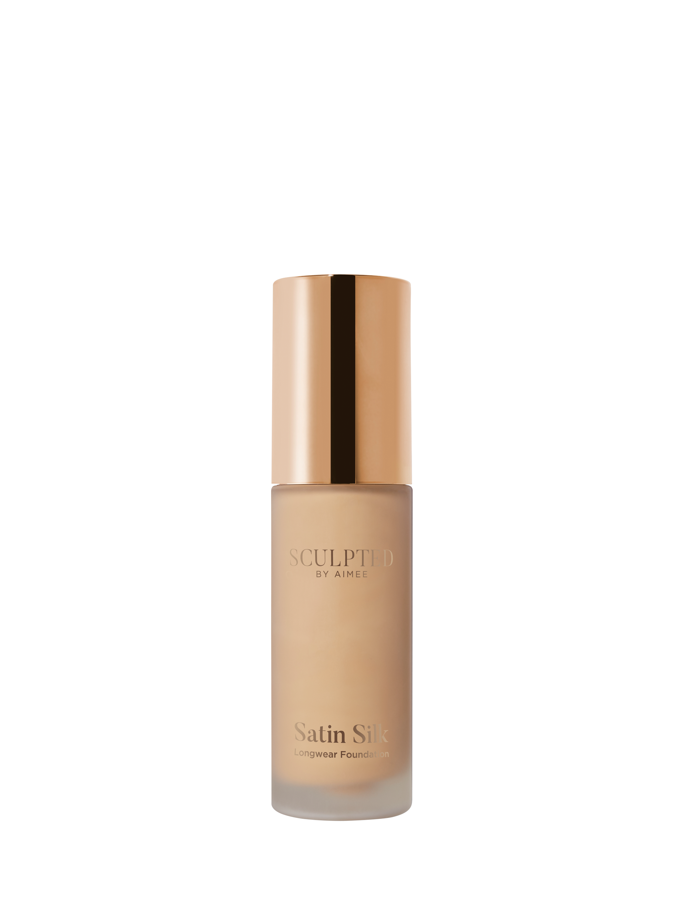 Product image 3 of 5, which shows Sculpted By Aimee Satin Silk Longwear Foundation, Medium
