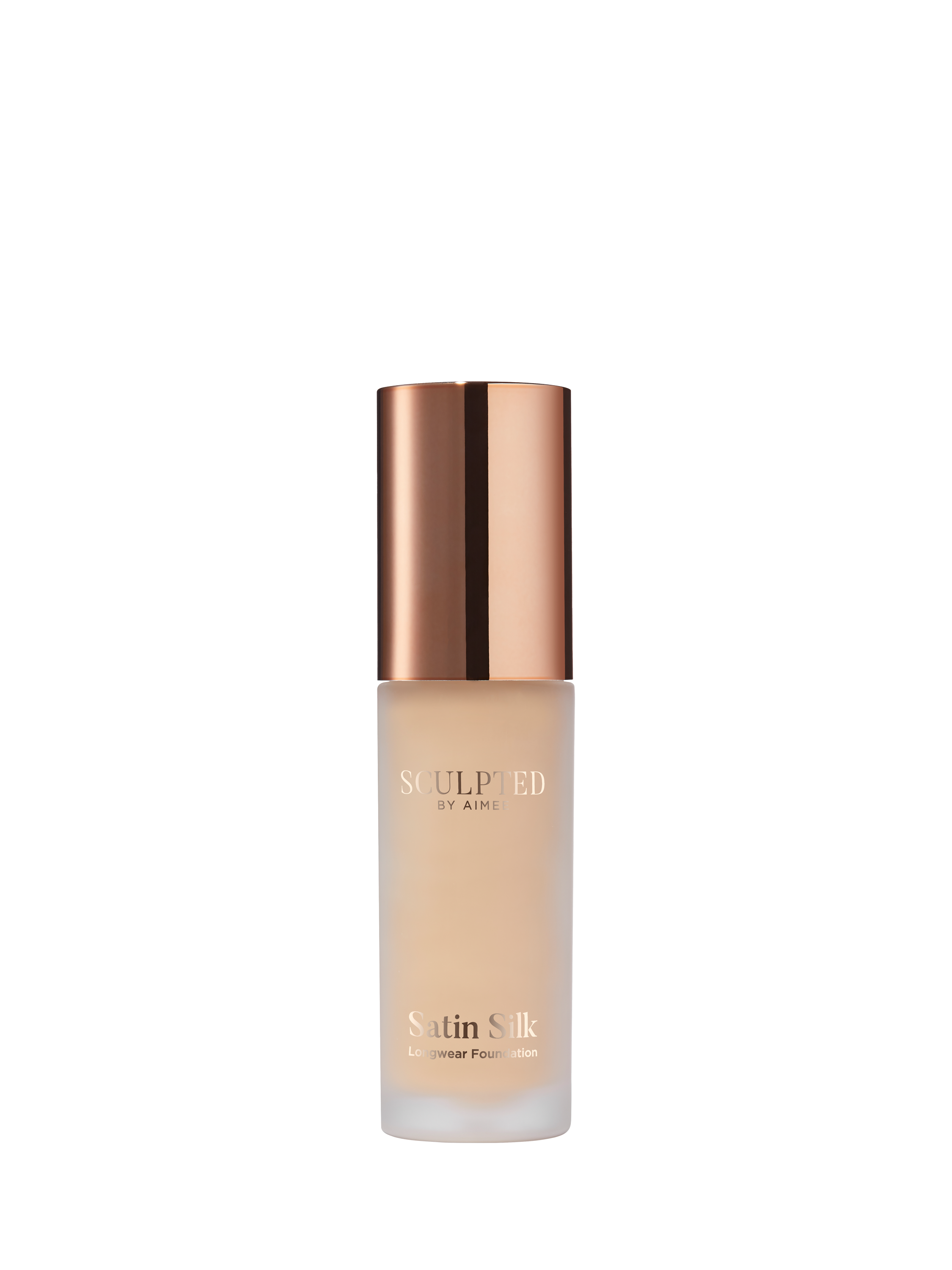 Product image 4 of 5, which shows Sculpted By Aimee Satin Silk Longwear Foundation, Medium