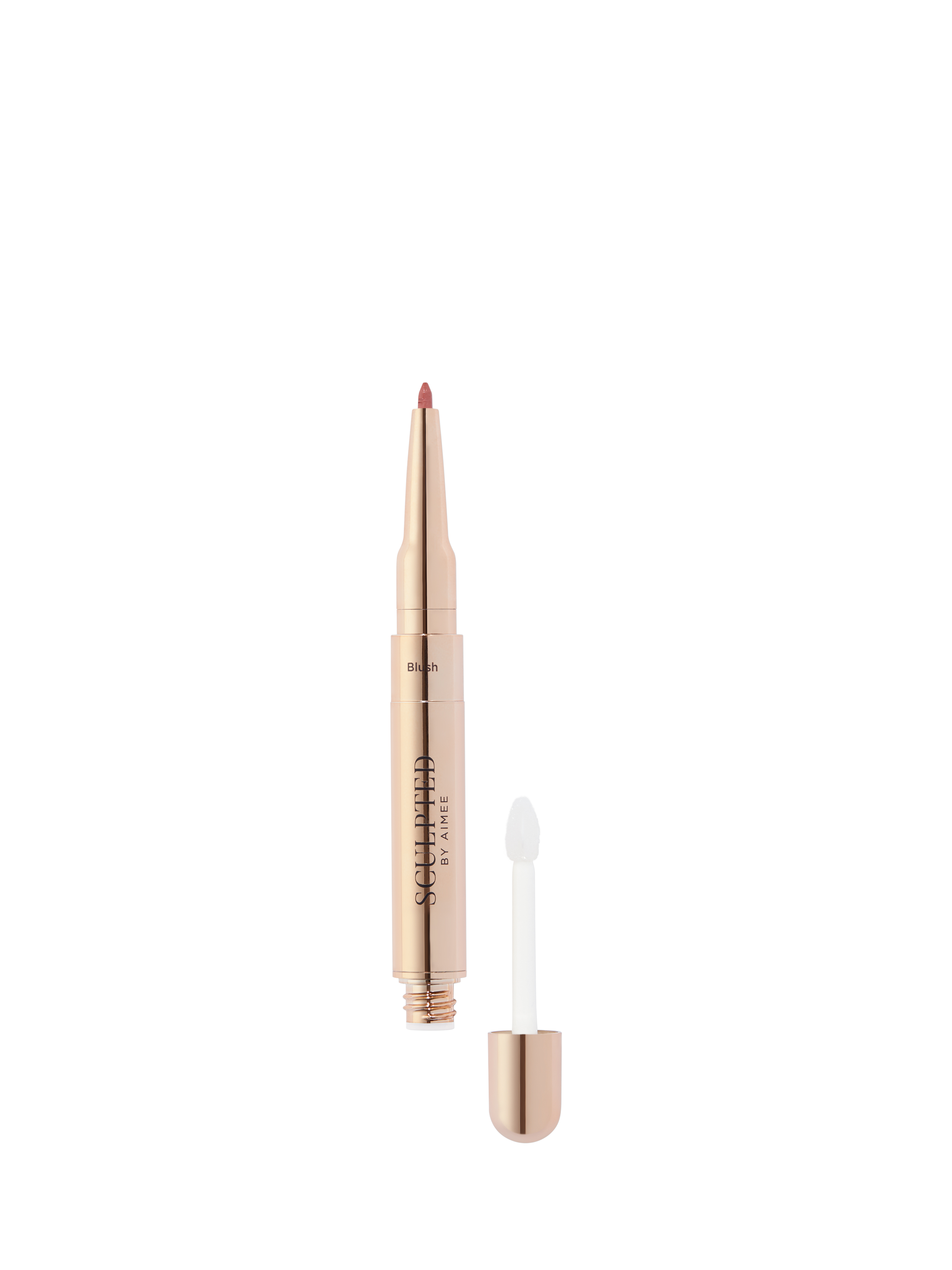 Product image 1 of 5, which shows Sculpted By Aimee Line & Shine Lipliner & Gloss Duo, Blush