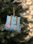 John Lewis Worldly Treasures Backpack with Patches Tree Decoration