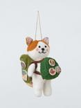 John Lewis Worldly Treasures Cat with Backpack Felt Tree Decoration