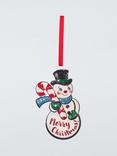 John Lewis Heirloom Splendour Metal Snowman Tree Decoration