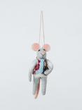 John Lewis Heirloom Splendour Mouse with Tie Felt Tree Decoration