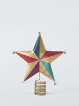 John Lewis Star with Bells Tree Topper, Multi