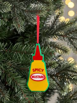 John Lewis Worldly Treasures Spicy Mustard Tree Decoration - view 2, Mustard