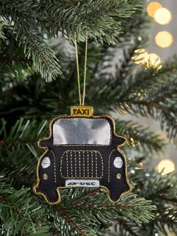 John Lewis Tourism Taxi Bauble - view 2, Black