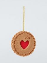John Lewis Heirloom Splendour Jam Heart Biscuit Felt Tree Decoration