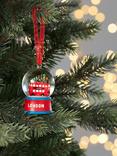 John Lewis Tourism London Bus Snowglobe Bauble
