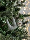John Lewis Worldly Treasures Hanging Sloth Felt Tree Decoration