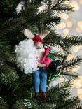 John Lewis Heirloom Splendour Rabbit with Dog Felt Tree Decoration