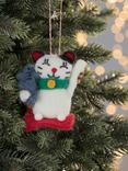 John Lewis Worldly Treasures Lucky Cat Felt Tree Decoration
