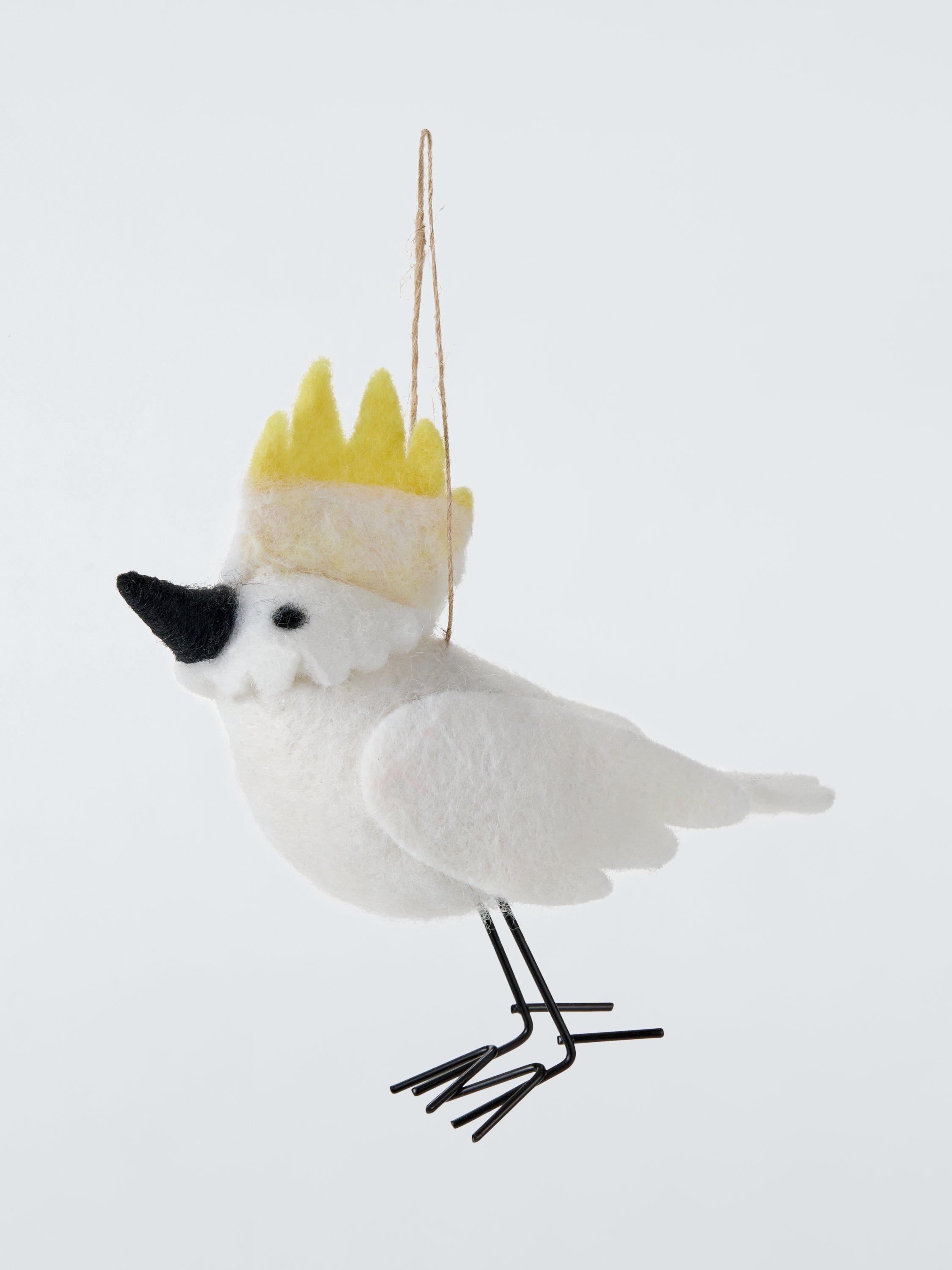 John Lewis Heirloom Splendour Cockatoo Felt Tree Decoration