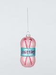 John Lewis Heirloom Splendour Yarn Ball Bauble, Pink