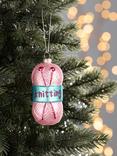 John Lewis Heirloom Splendour Yarn Ball Bauble, Pink