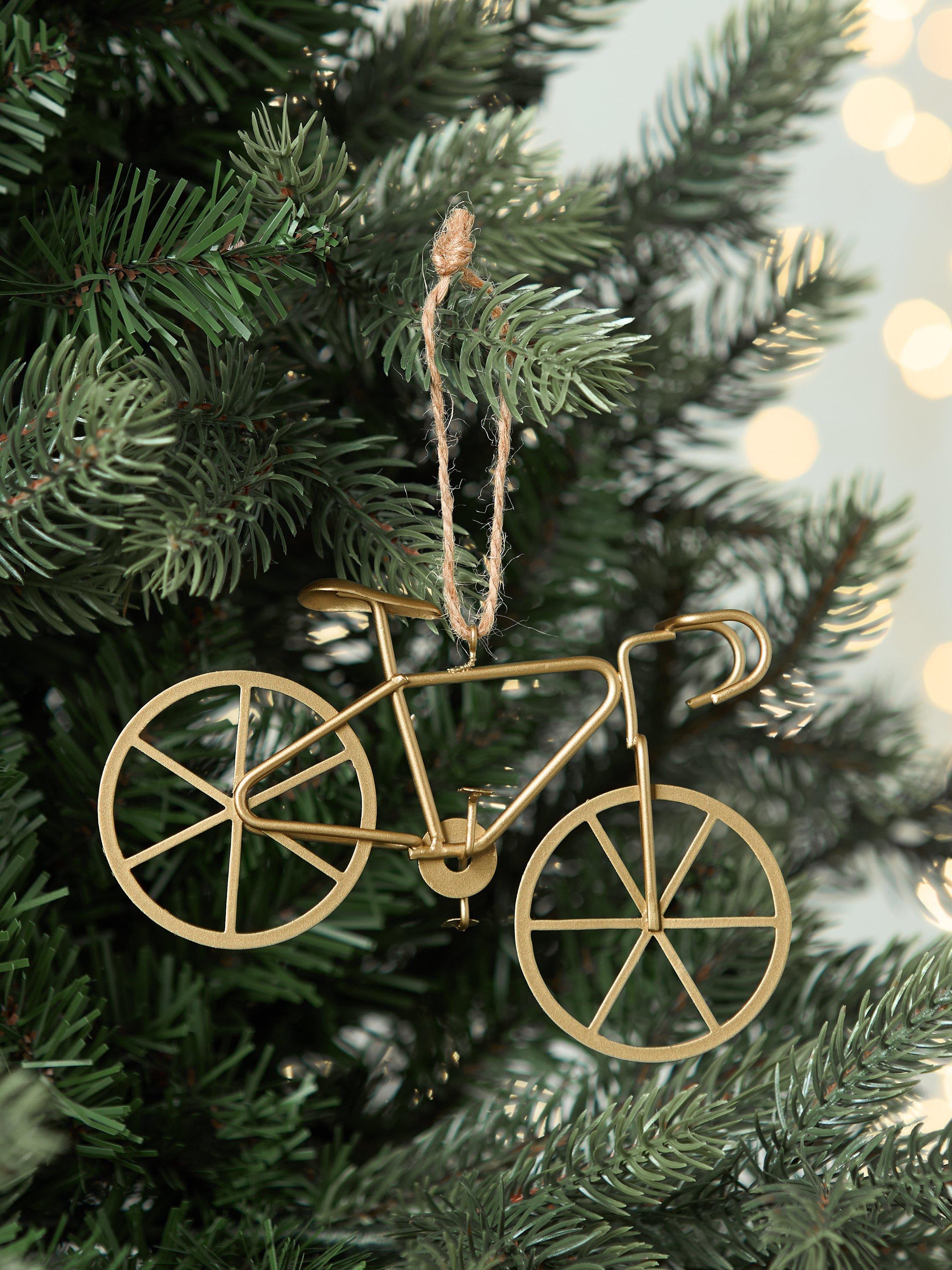 John Lewis Worldly Treasures Metal Bike Tree Decoration