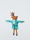 John Lewis Enchanting Tales Sparkle Coat Reindeer Felt Tree Decoration