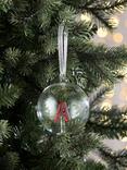John Lewis Enclosed Letter Glass Bauble