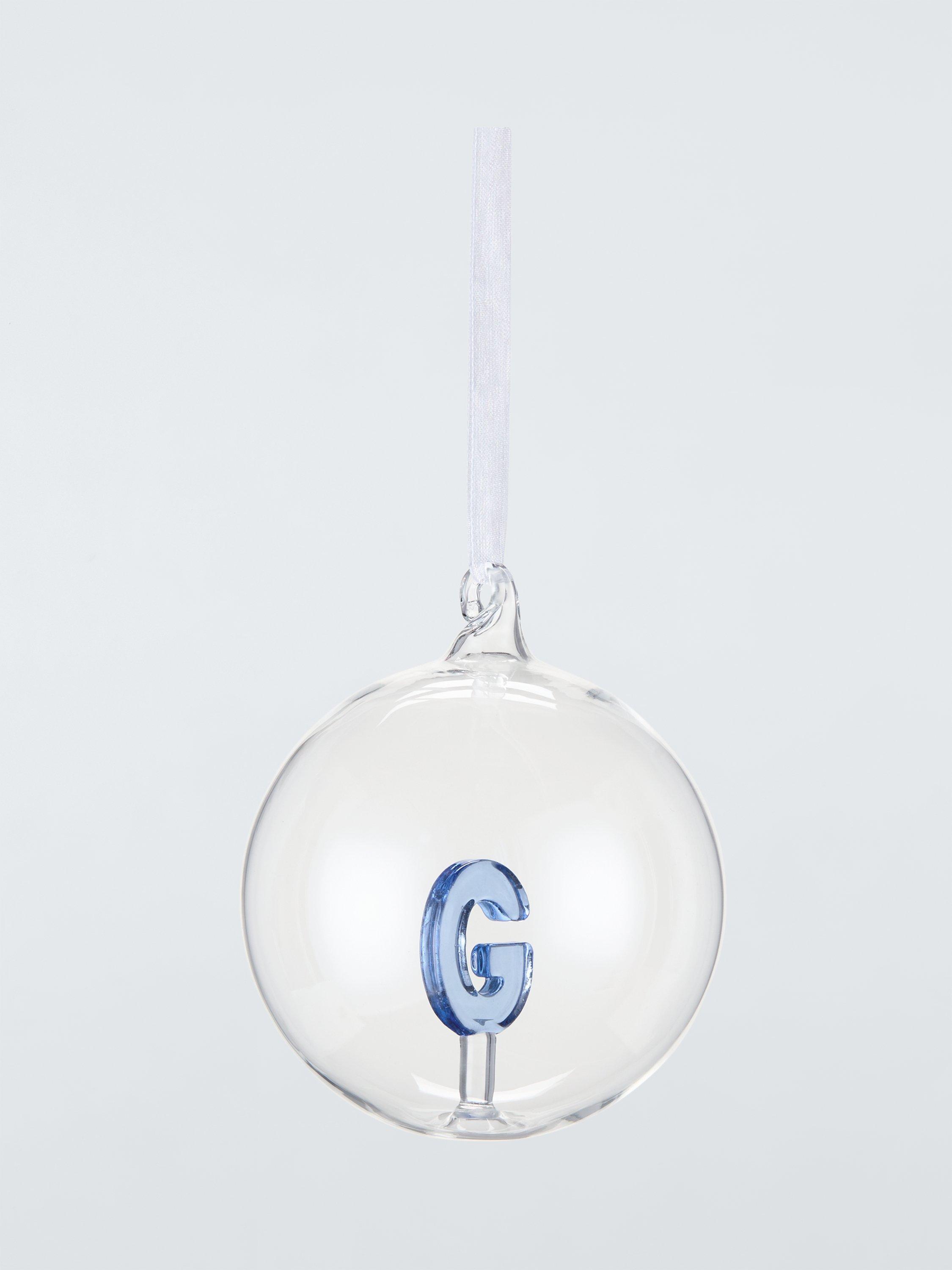 John Lewis Enclosed Alphabet Glass Bauble, G
