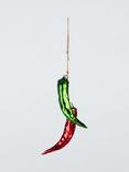 John Lewis Green & Red Chillies Bauble