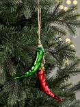 John Lewis Green & Red Chillies Bauble