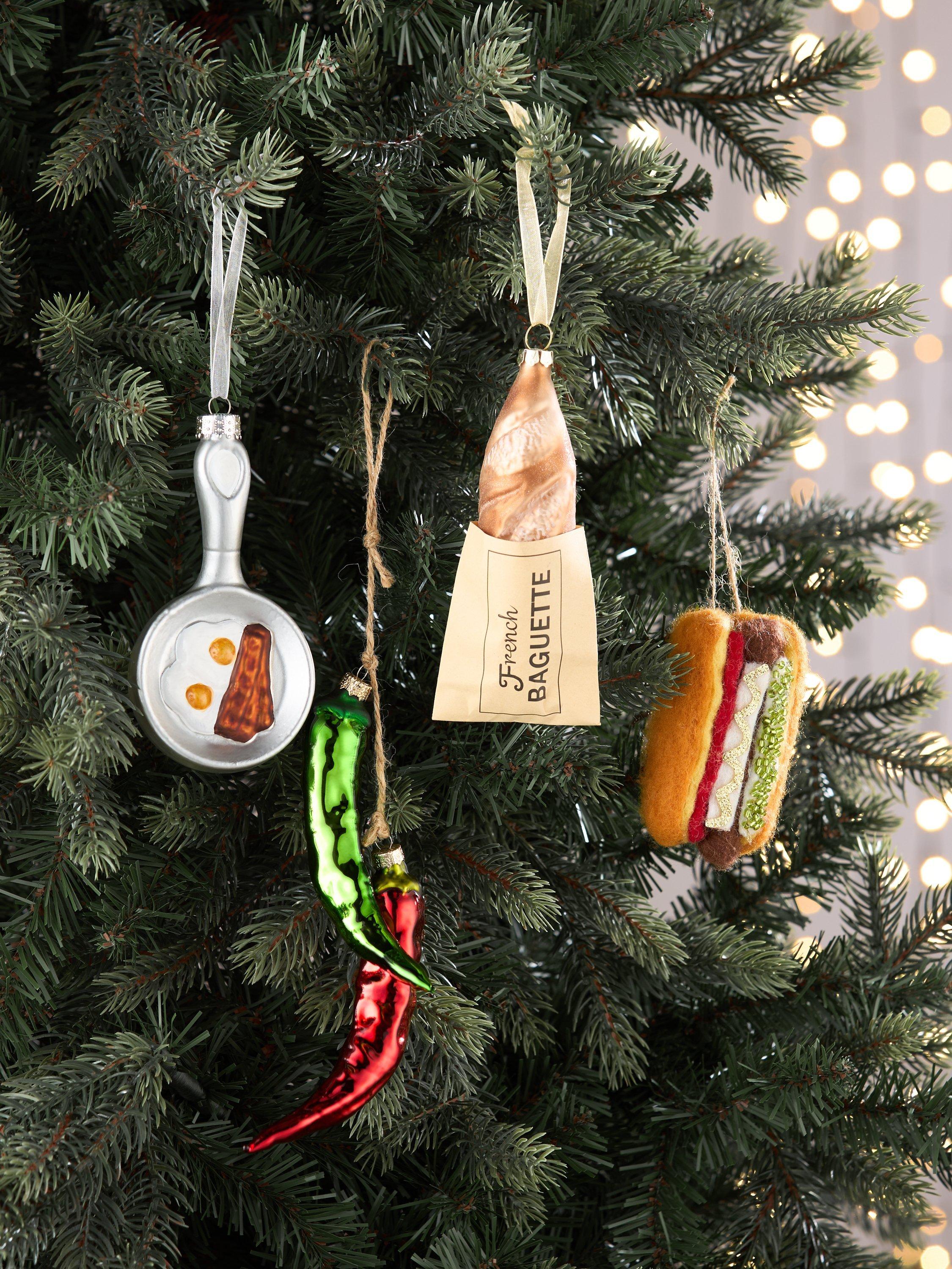 John Lewis Green Red Chillies Bauble