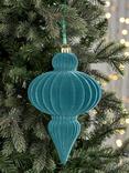 John Lewis Enchanting Tales Large Flock Drop Bauble, Blue