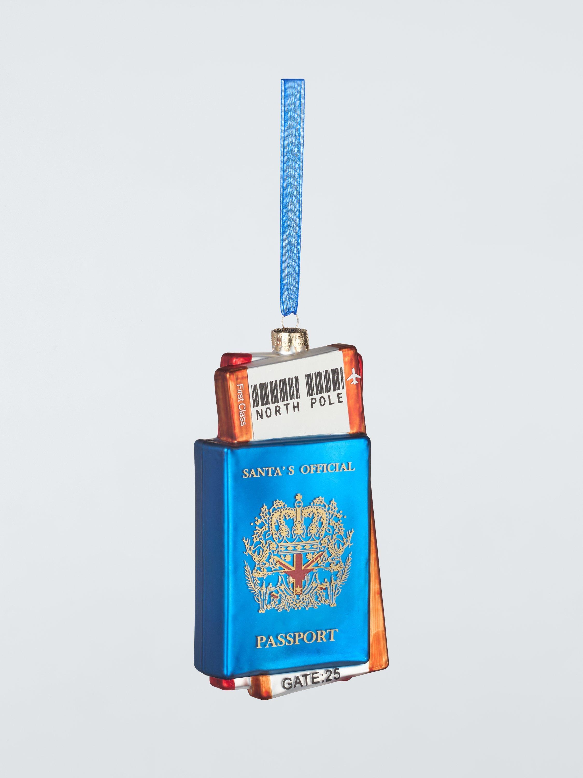 John Lewis Worldly Treasures Passport Bauble
